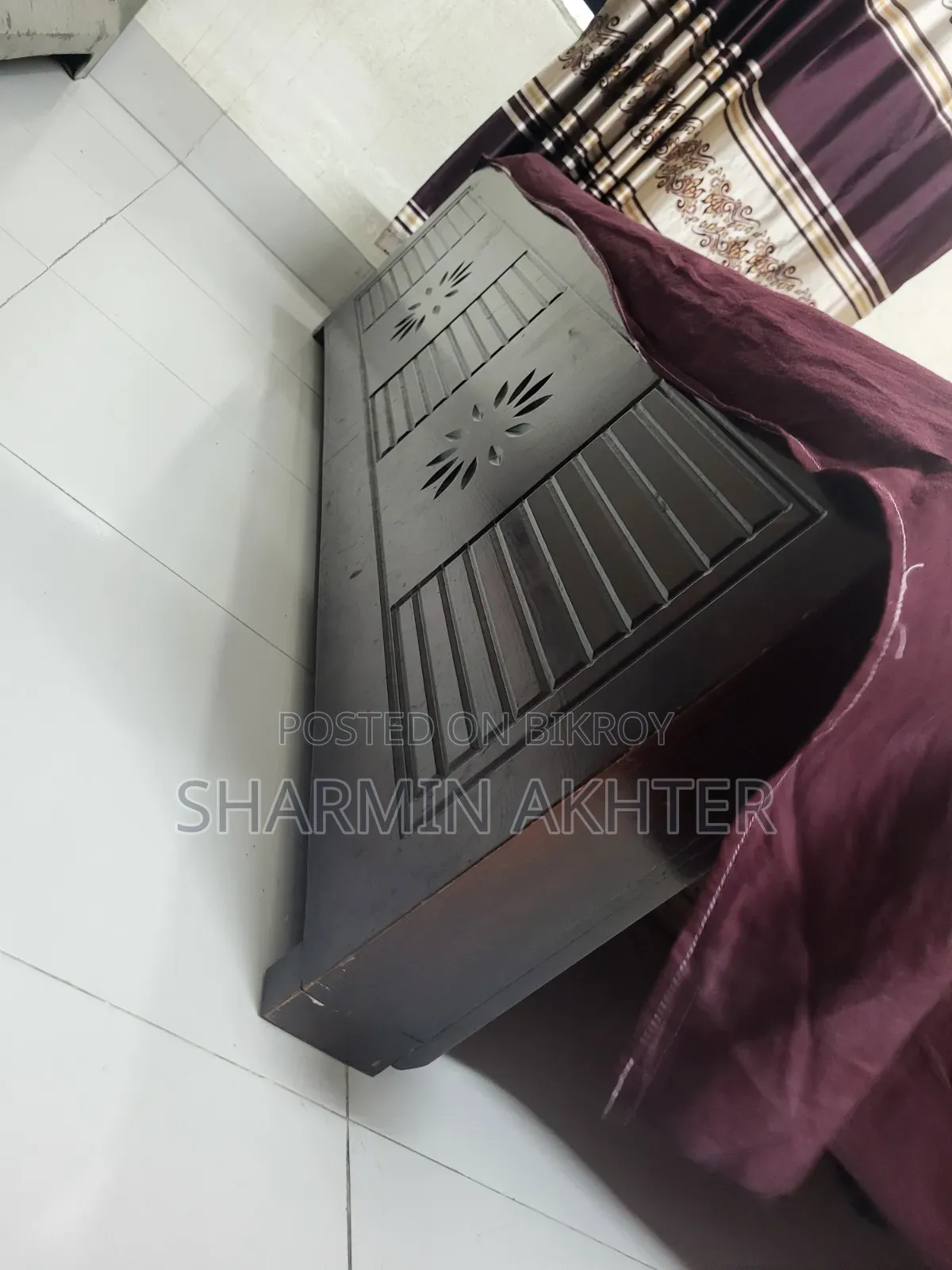 Malaysian Wood Bed with Mattress