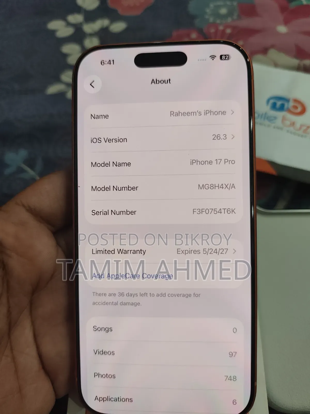 New Apple iPhone 17 Pro 256 GB Orange