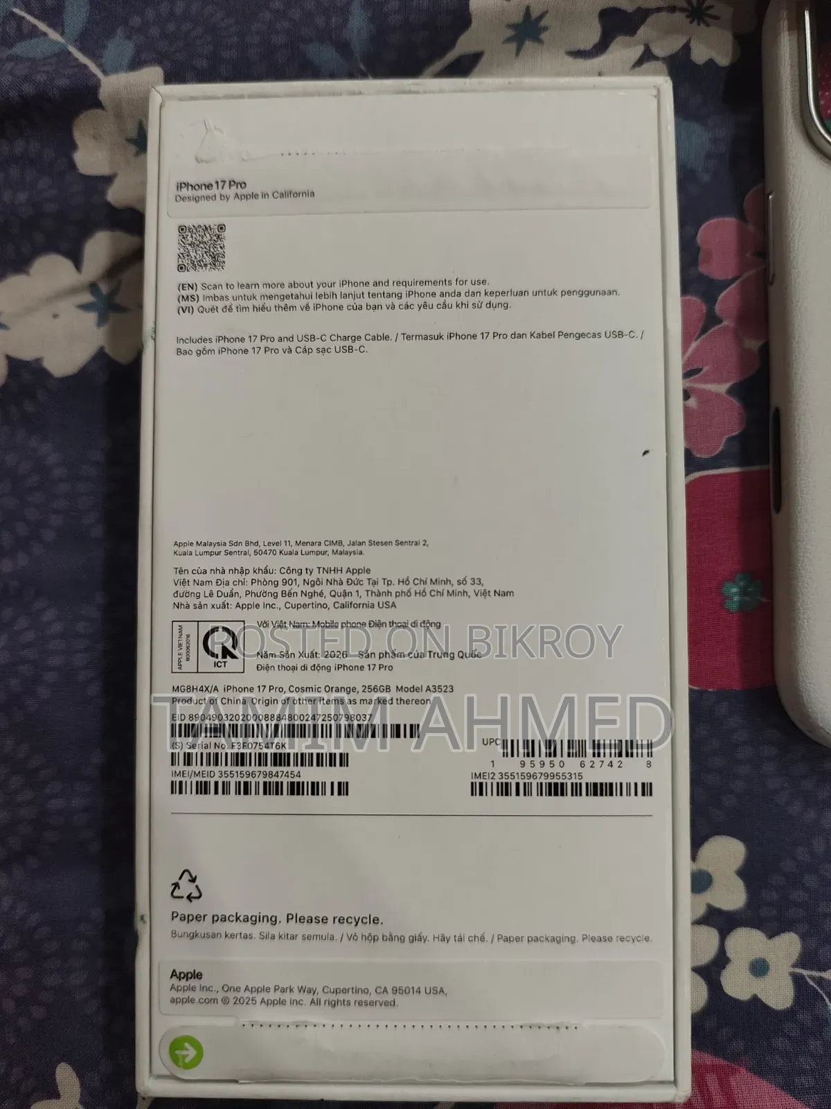 New Apple iPhone 17 Pro 256 GB Orange