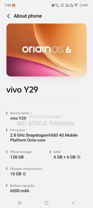Vivo Y29 4G 128 GB Silver