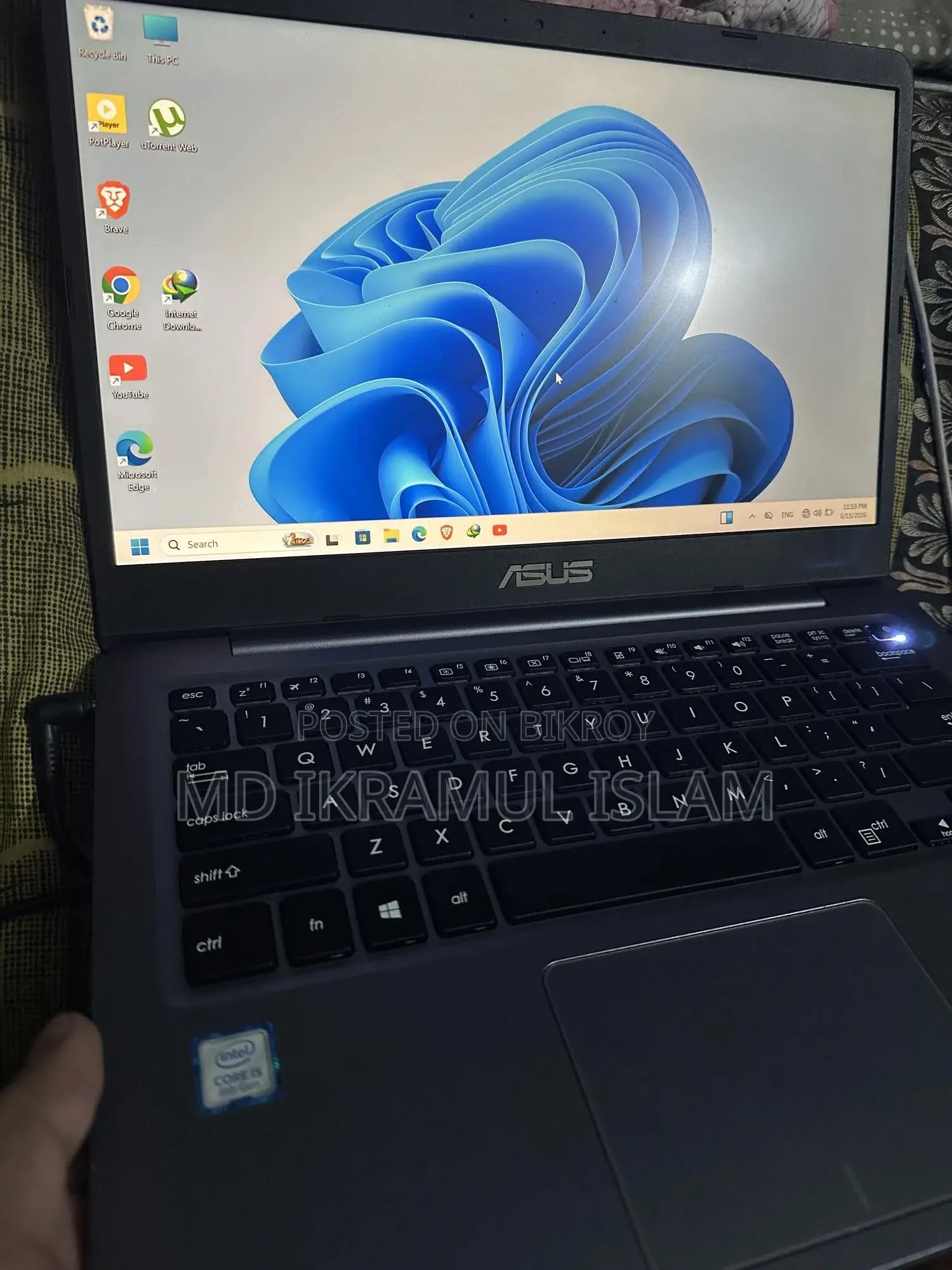 Laptop Asus 8GB Intel Core I5 SSD 250GB