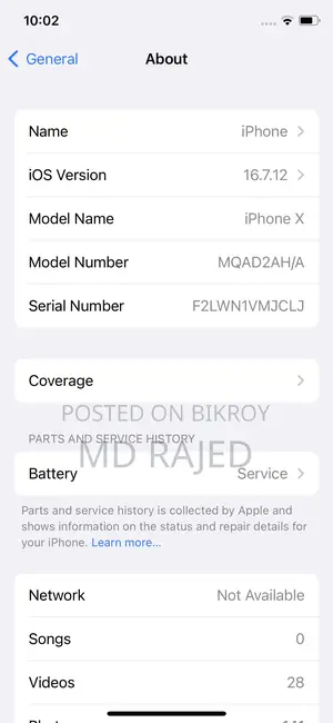 Apple iPhone X 64 GB White