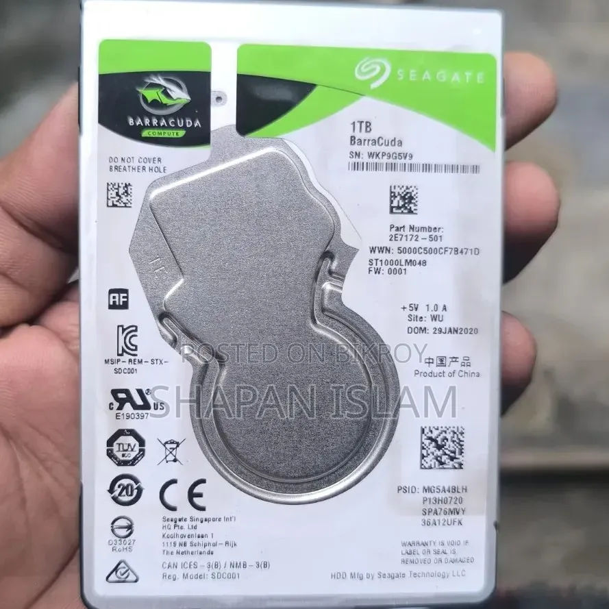 Laptop Internal Hard Disc 1 Terabyte