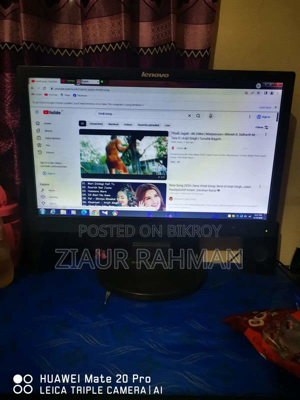 Monitor 20" Lenovo