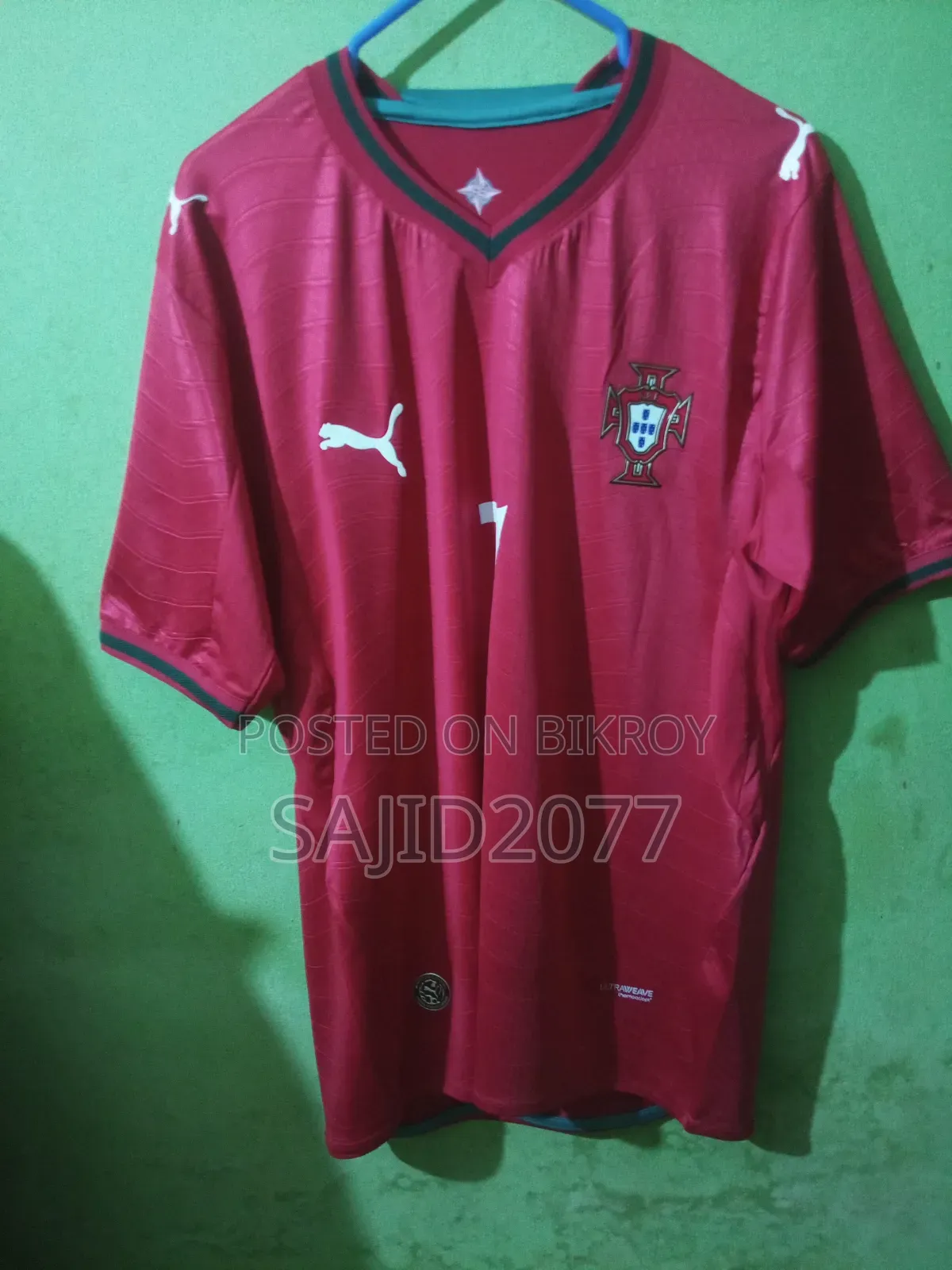 Portugal 2026 World Cup Home Kit With Ronaldo 7 Font (Jersey 730, Font 250)