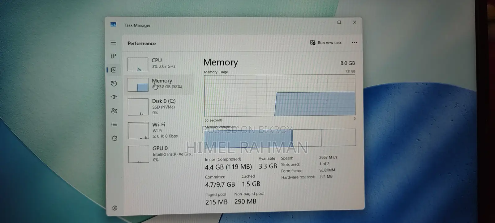 Laptop Acer Aspire 3 8GB Intel Core I5 SSD 256GB