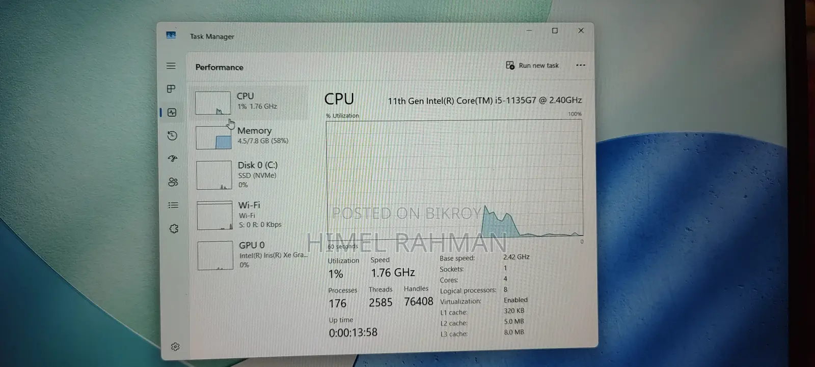 Laptop Acer Aspire 3 8GB Intel Core I5 SSD 256GB