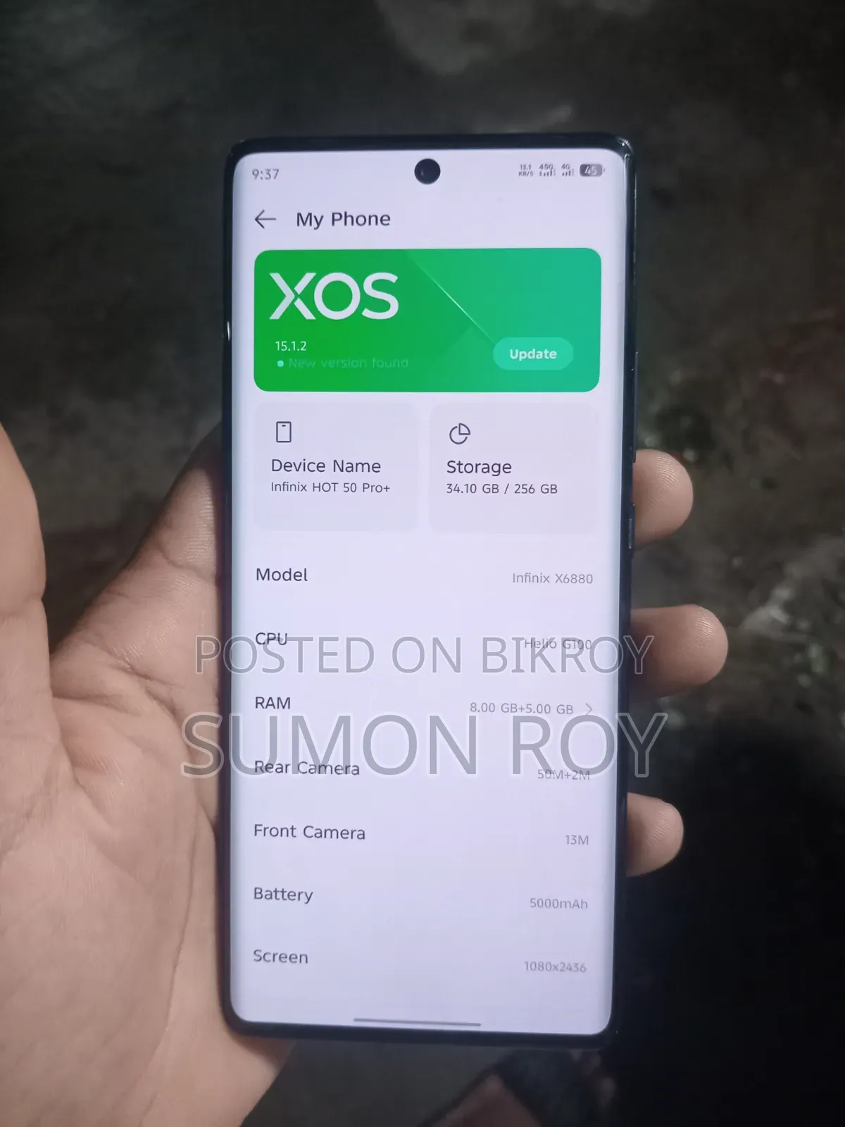 Infinix Hot 50 Pro+ 4G 256 GB Black