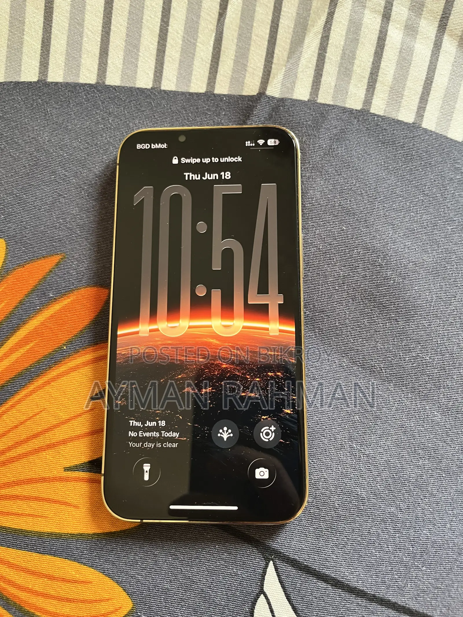 অ্যাপল আইফোন ১৩ প্রো ১২৮ জিবি গোল্ড