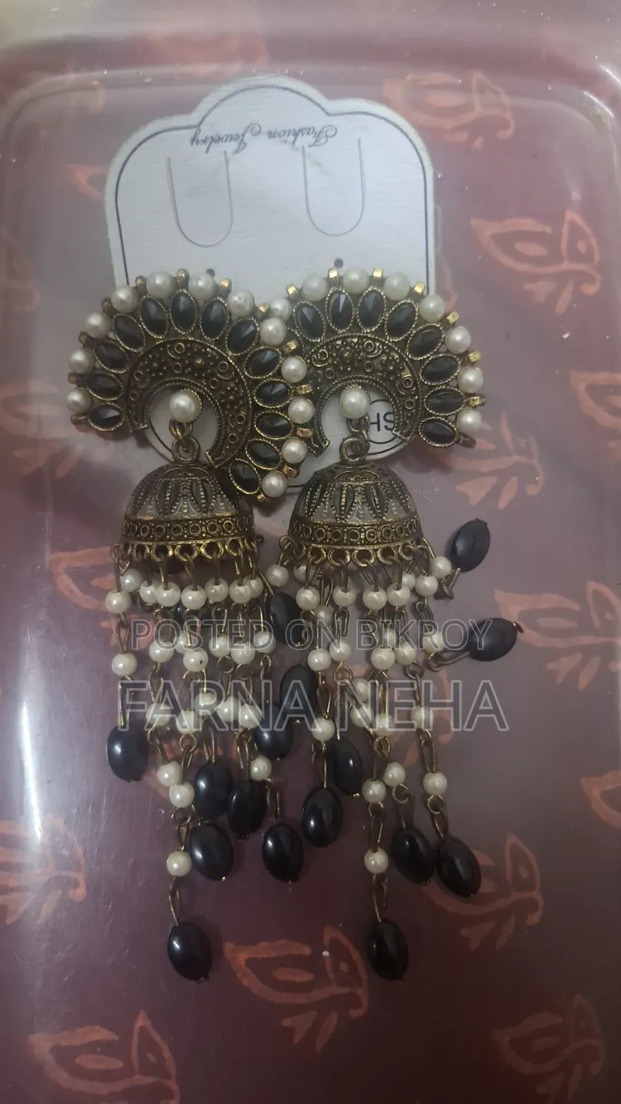 Black Long Earring