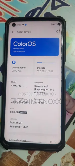 Oppo A96 256 GB Black