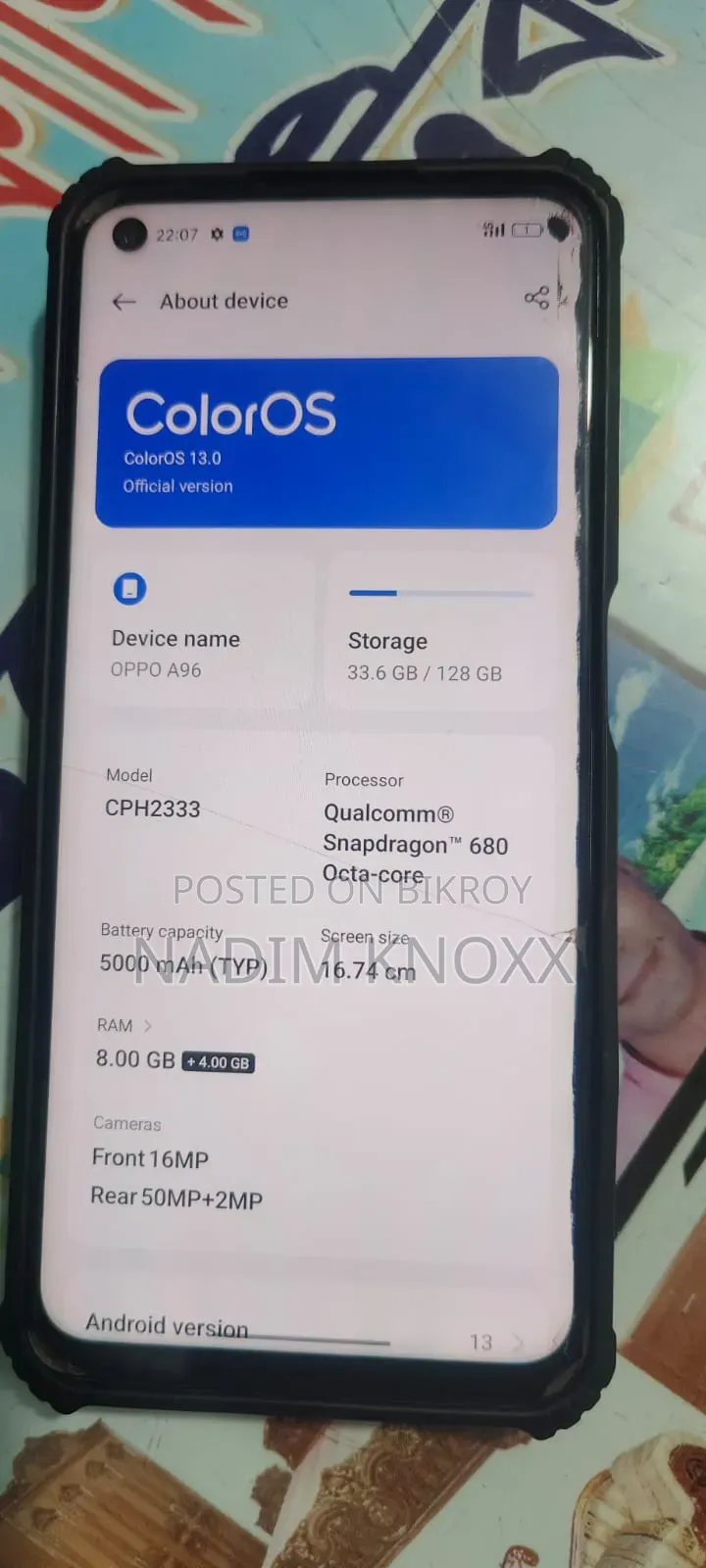 Oppo A96 256 GB Black