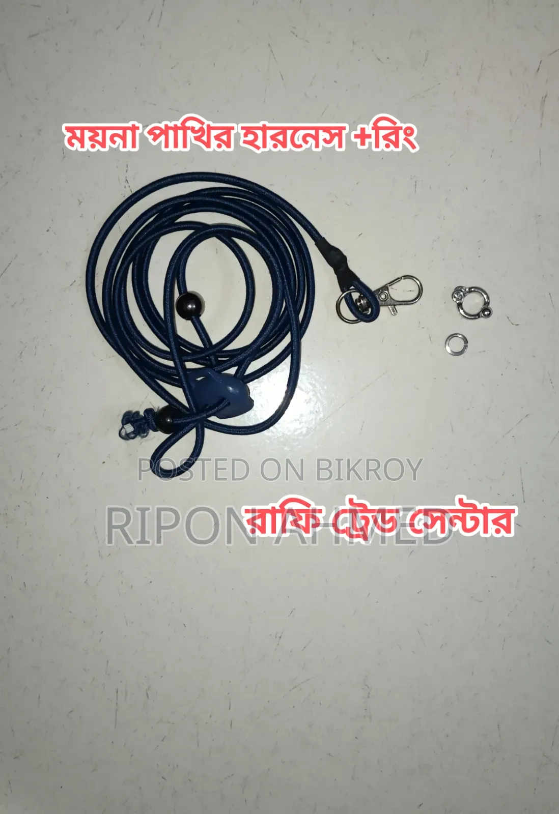 Rubber Harness With Leg Rings for Birds