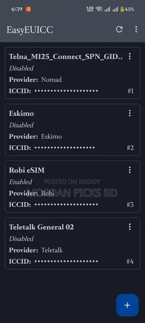 Physical Esim Adapter for Android / 5g Esim Card Kit