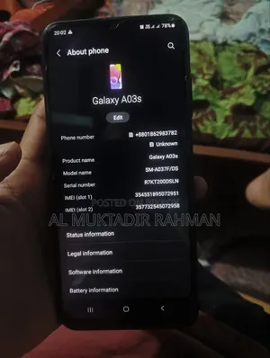 স্যামসাং গ্যালাক্সি এ০৩ ৬৪ জিবি ব্লু