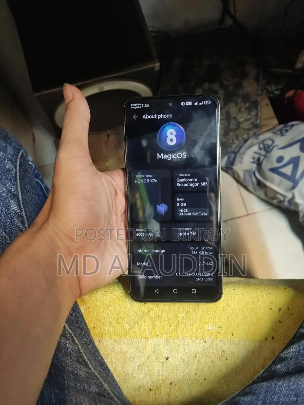 Honor X7c 256 GB Green