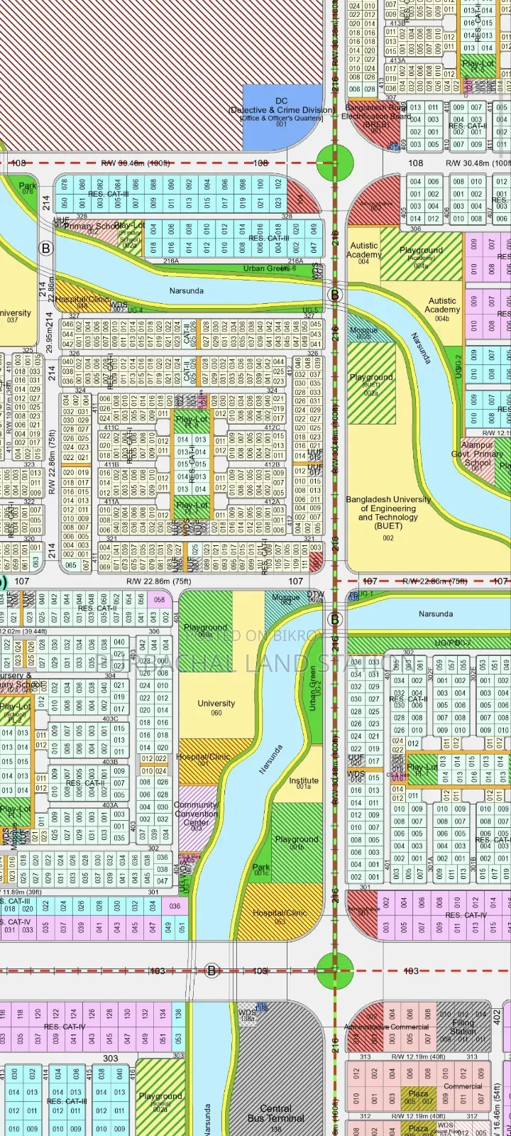Sector: 9, South Face, Lake View 7.5 Katha Plot Urgent Sale in Purbachal
