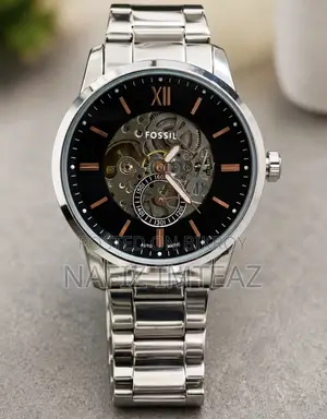 Fossil Automatic Men’s Watch | Black Skeleton Dial