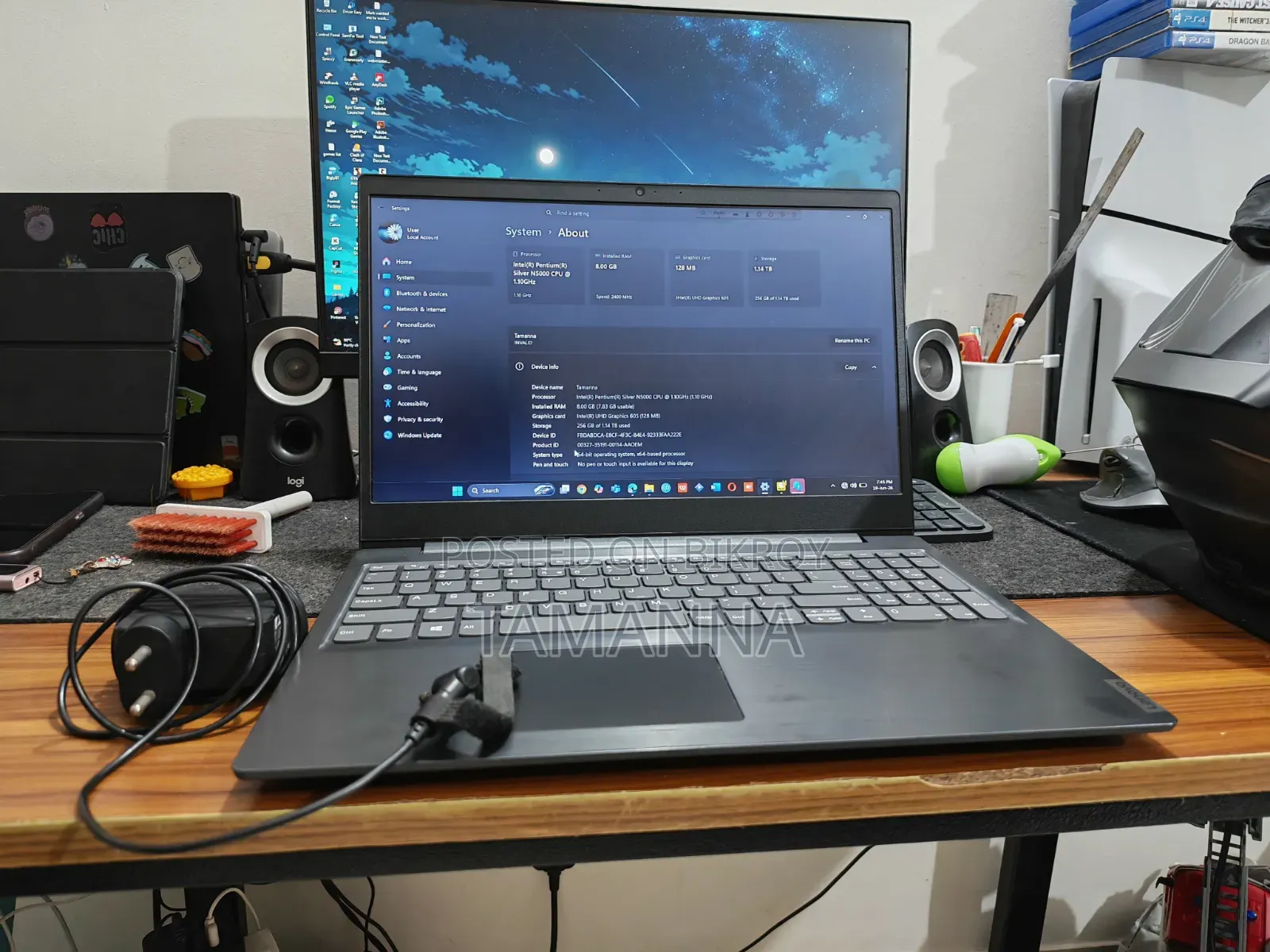 Laptop Lenovo Ideapad S145-15 8GB Intel Pentium HDD+SSD 1T