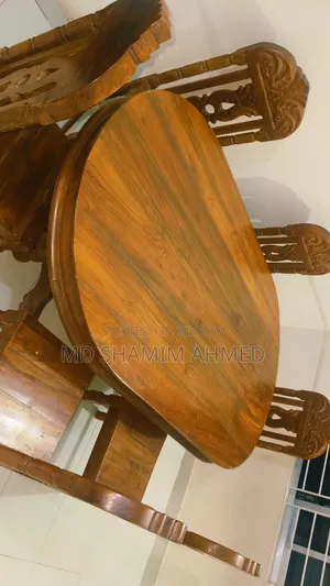 Teak Wood Dining Table with Chairs for Sale