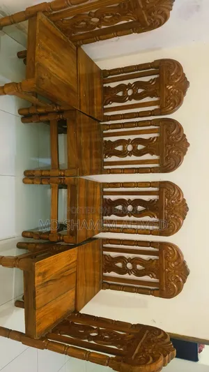 Teak Wood Dining Table with Chairs for Sale