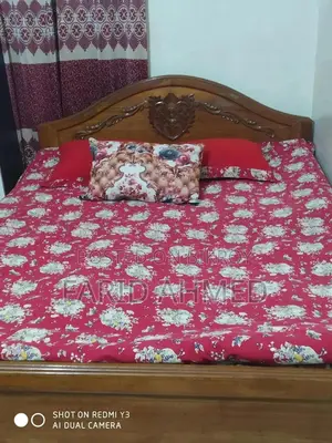 5-by-7 Feet Segun Wooden Bed
