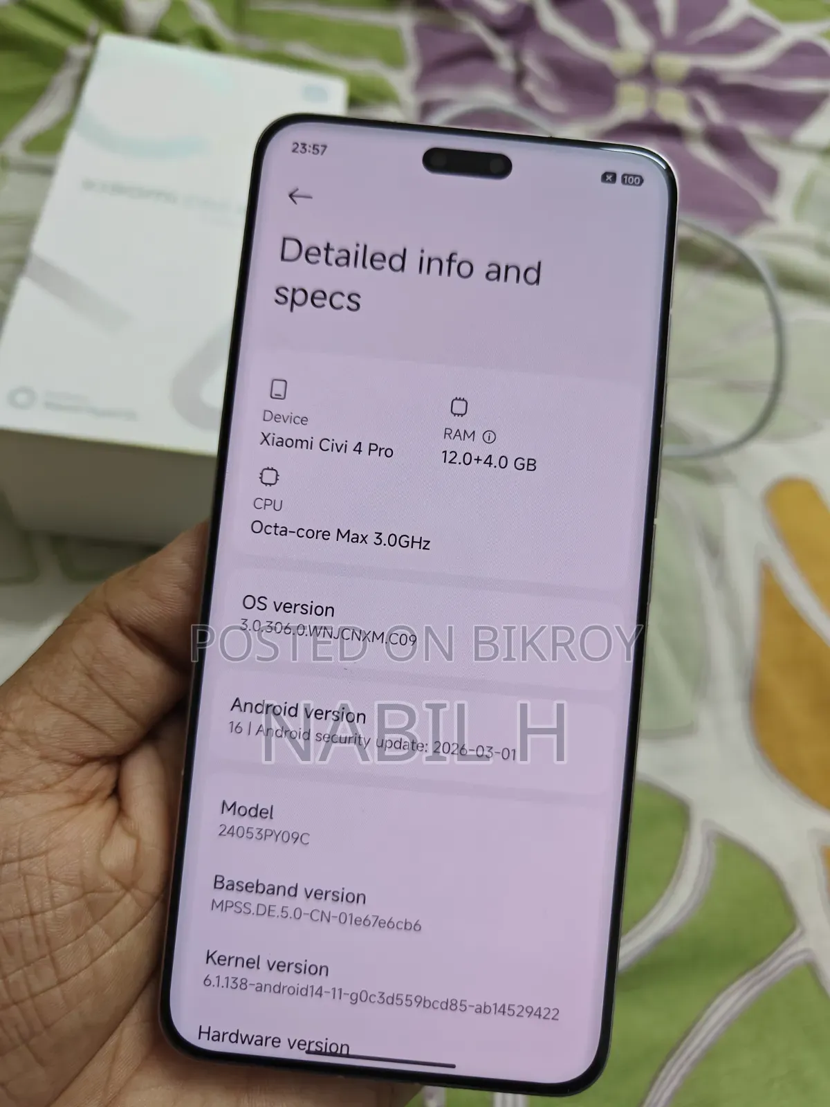 Xiaomi Civi 4 Pro 256 GB Pink