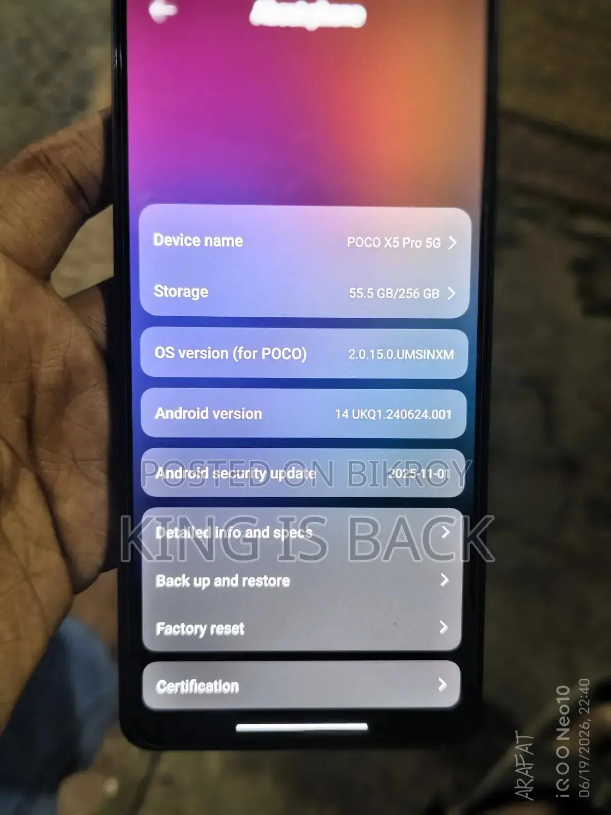 Xiaomi Poco X5 Pro 256 GB Black