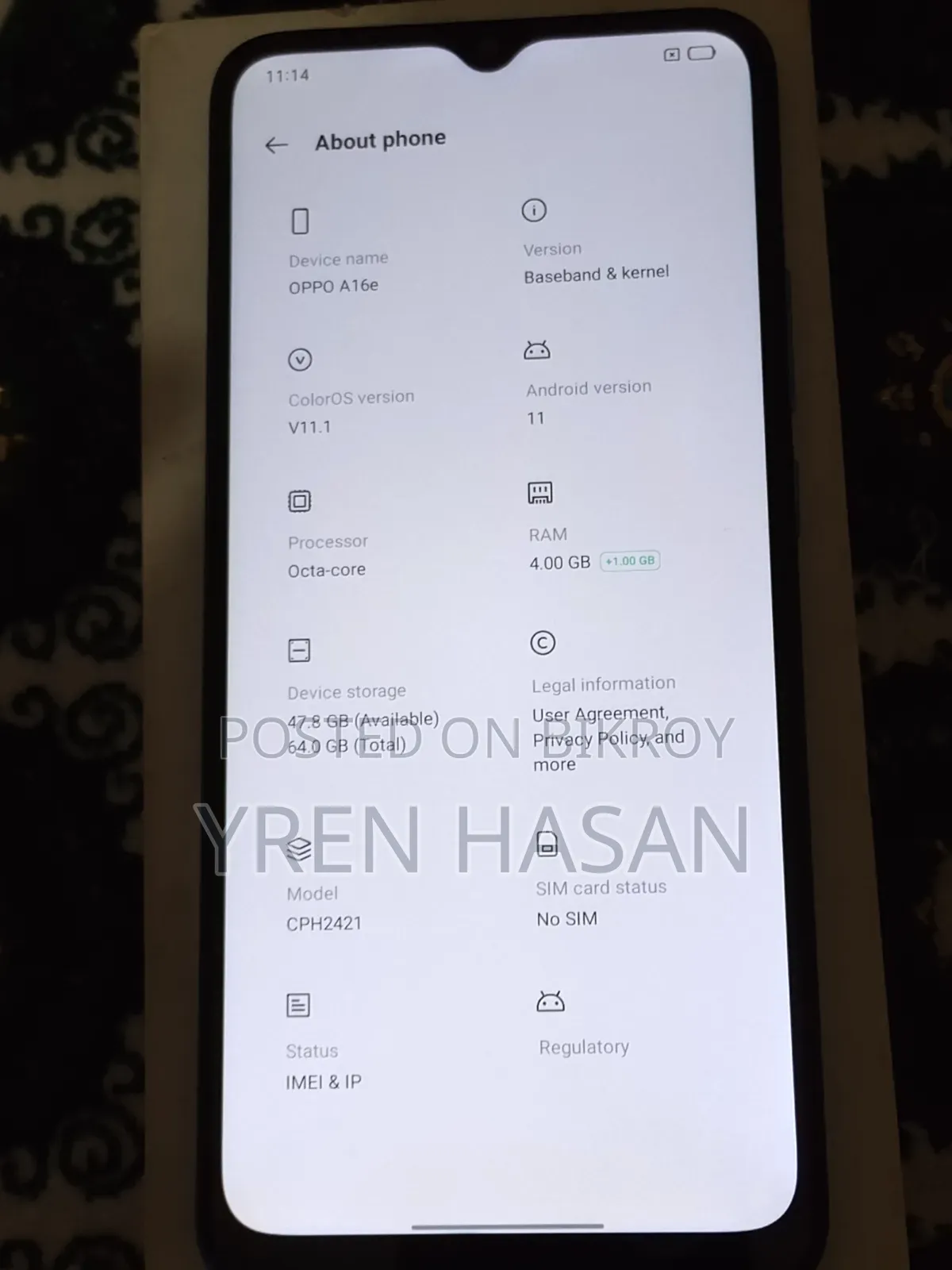 Oppo A16 64 GB Blue