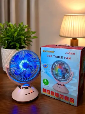 🔥 Jy Super 2570 Rechargeable Fan / Rgb Light 20hour Backup🔥