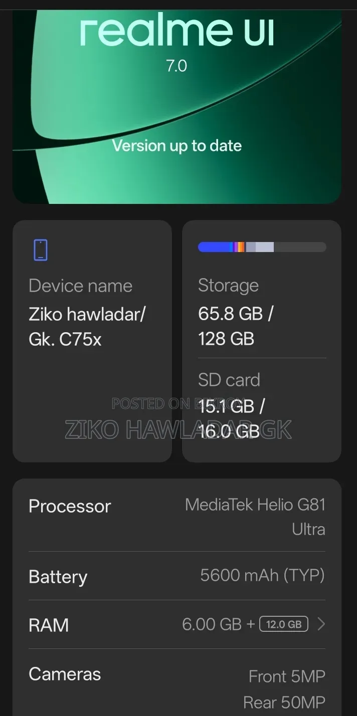 Realme C75x 128 GB Blue