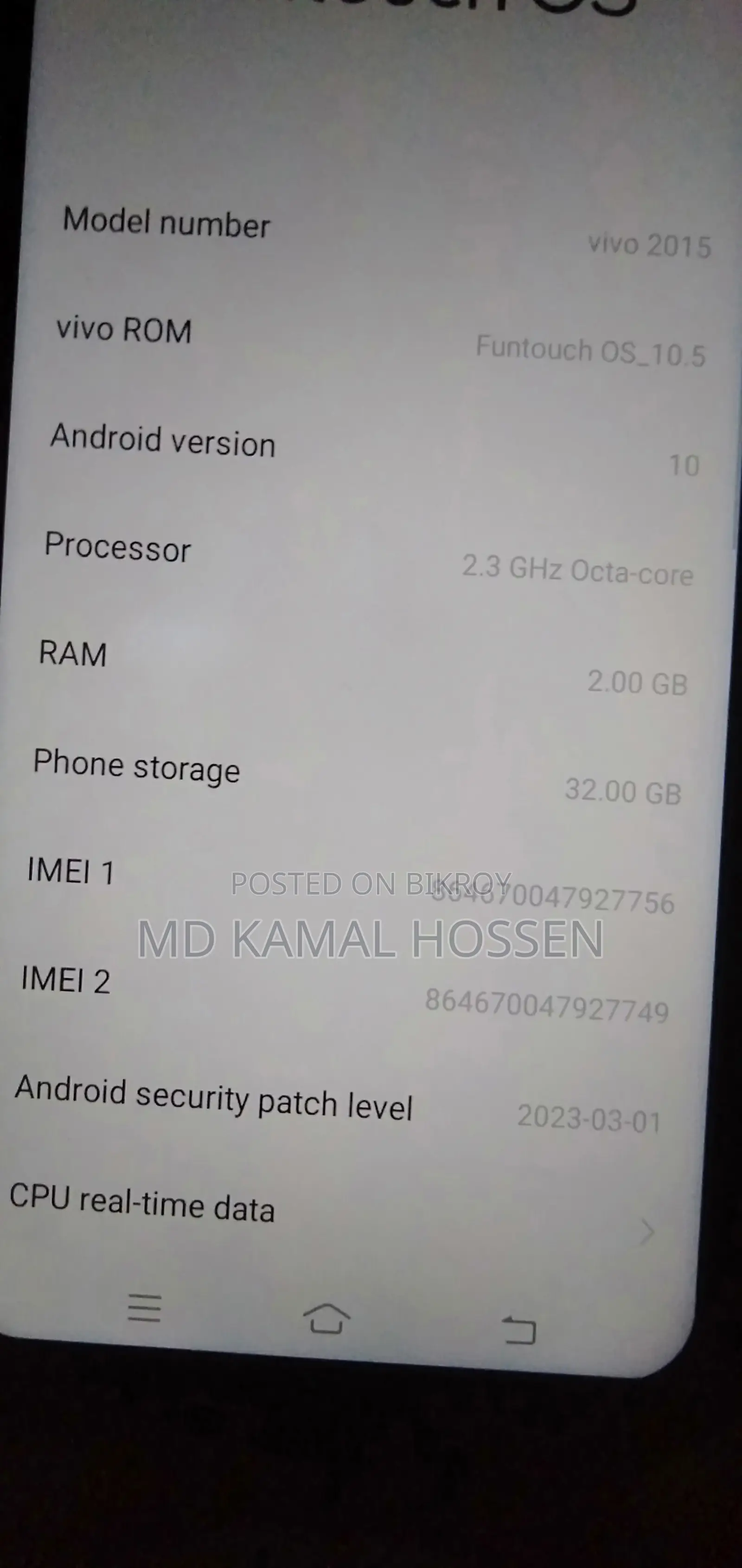 Vivo Y1s 32 GB Blue