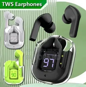 Ultrapods Max True Wireless Earbuds - Trans, Bluetooth 5.3, Waterproof