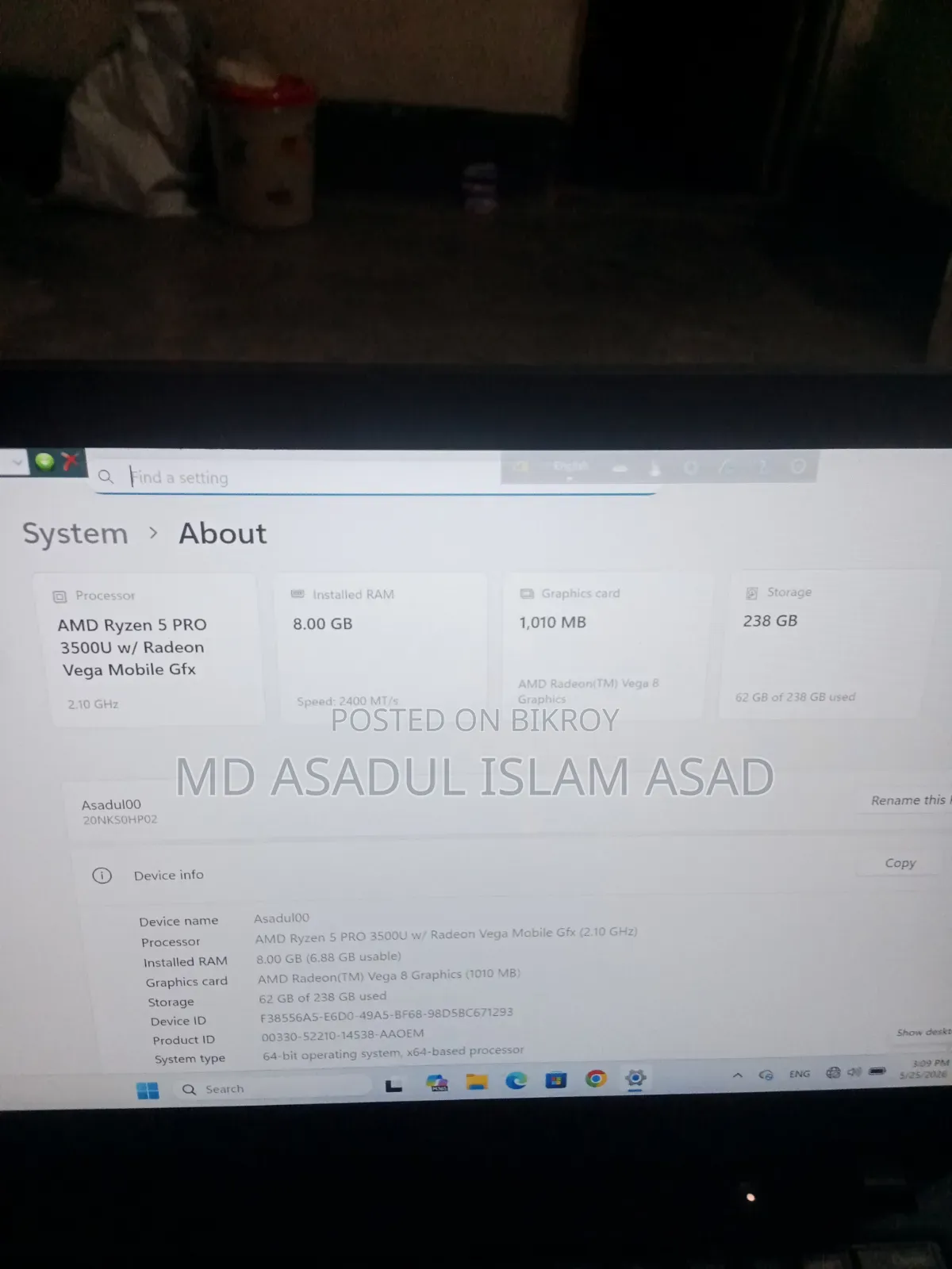 Laptop Lenovo ThinkPad t495s 8GB AMD Ryzen 5 SSD 256GB