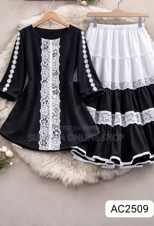 Trendy Ladies Tops and Skirt Set