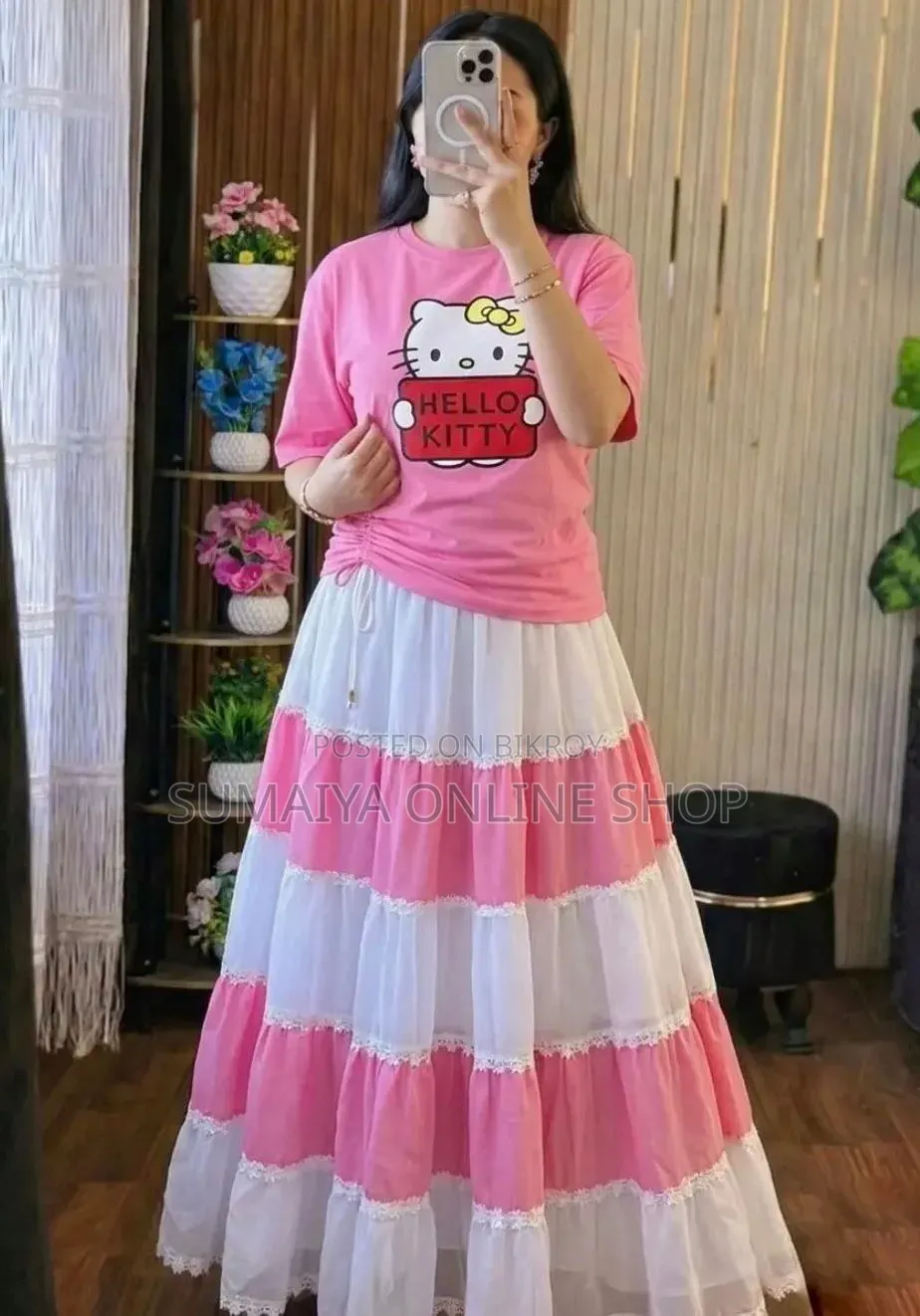 Stylish Skirt and T-Shirt Set