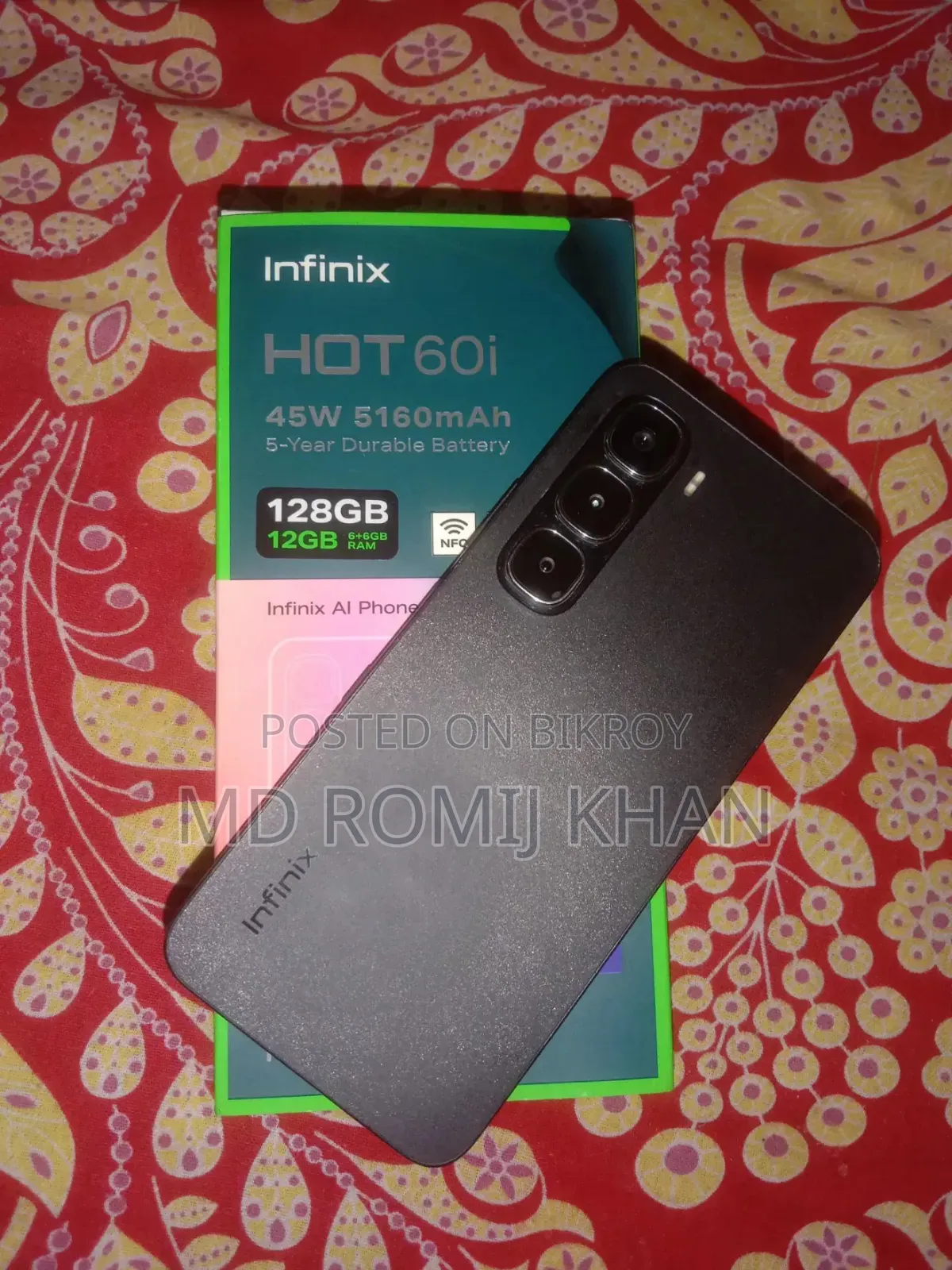 ইনফিনিক্স হট ৬০আই ১২৮ জিবি ব্ল্যাক