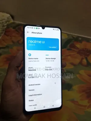 রিয়েলমি নোট ৬০এক্স ৬৪ জিবি ব্ল্যাক