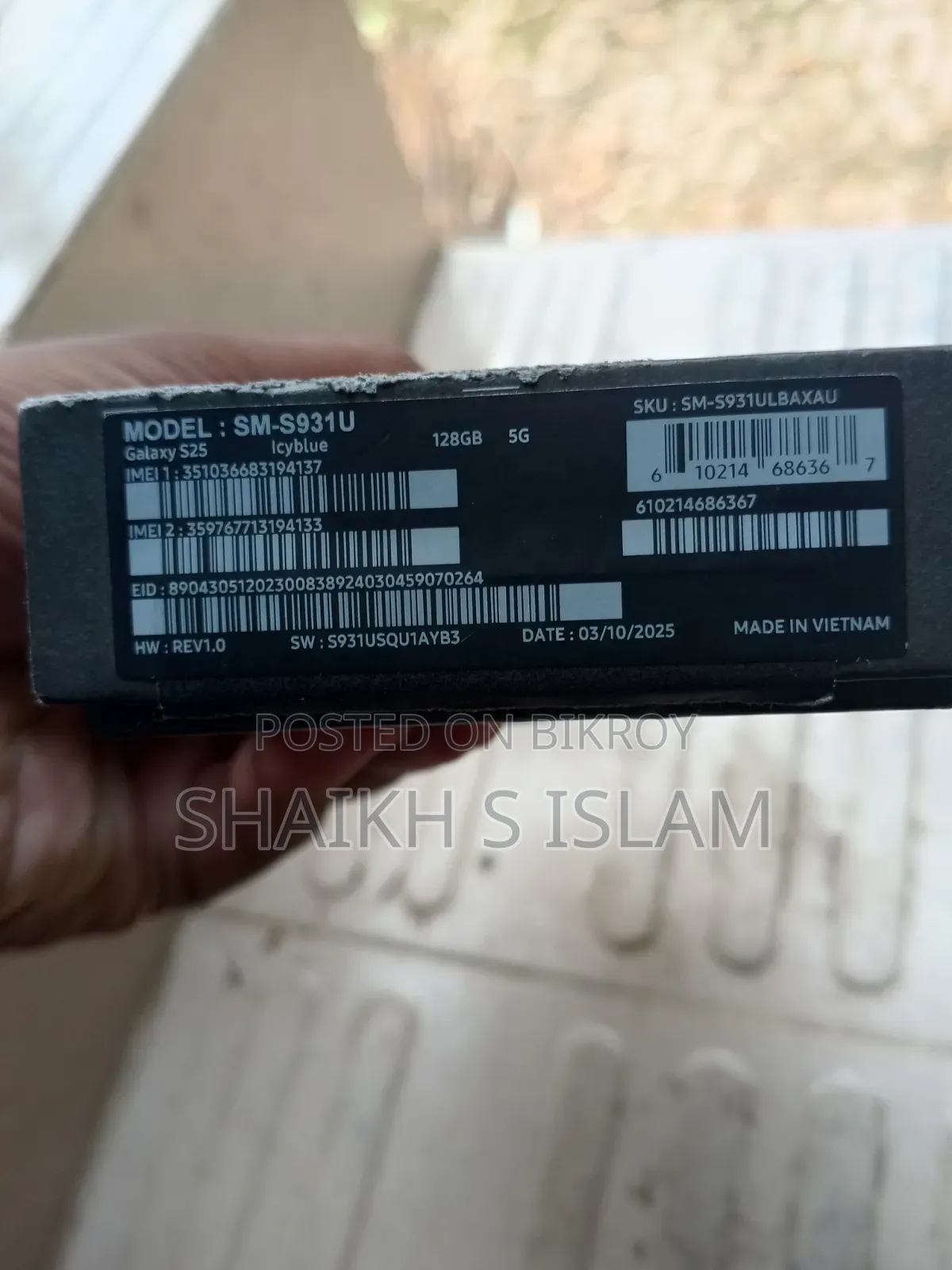 New Samsung Galaxy S25 512 GB Gray