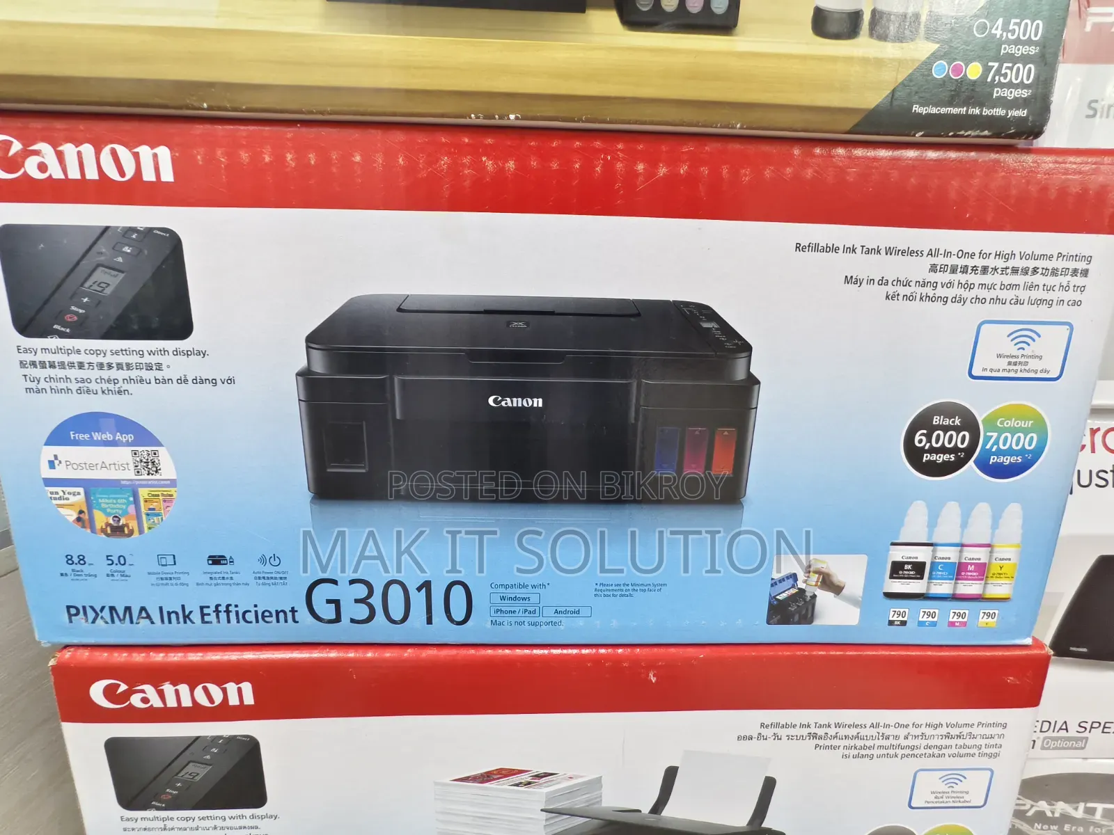 Canon Pixma G3010 Refillable Ink Tank Wireless All-in-One Printer