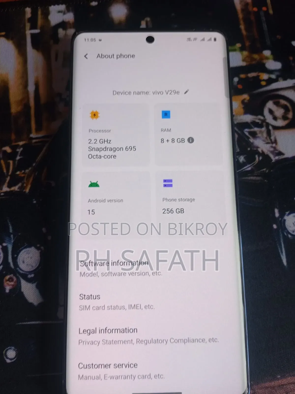 Vivo V29 256 GB Blue