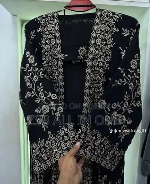 Full Bahar Embroidery Burqa (3-piece set)