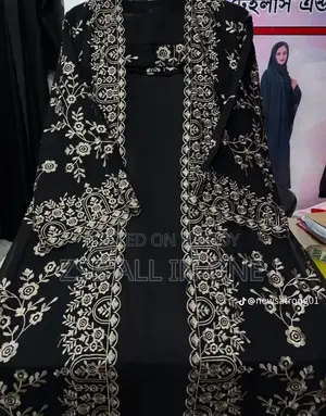 Full Bahar Embroidery Burqa (3-piece set)