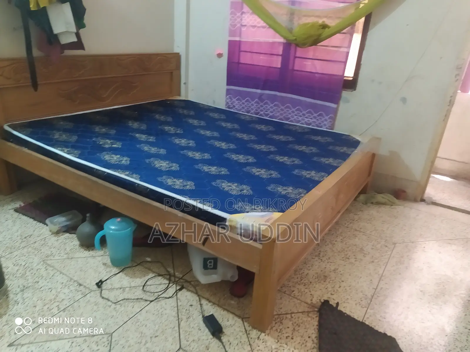Bed and Mattress 6/7 feet