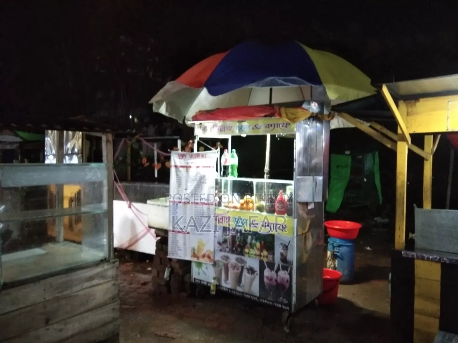 Stainless steel food cart for sale.