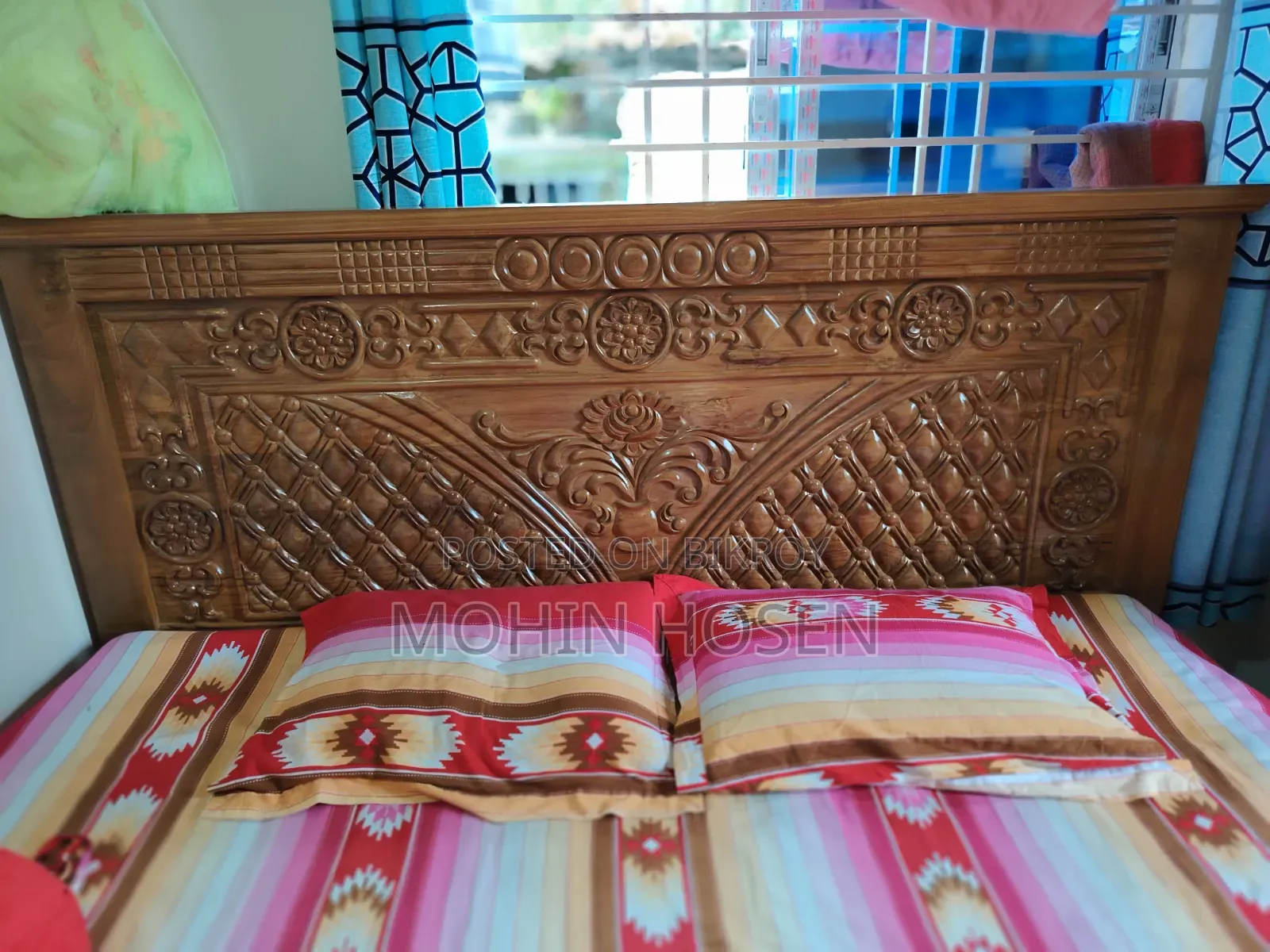 Brand new teak wood bed for sale.
