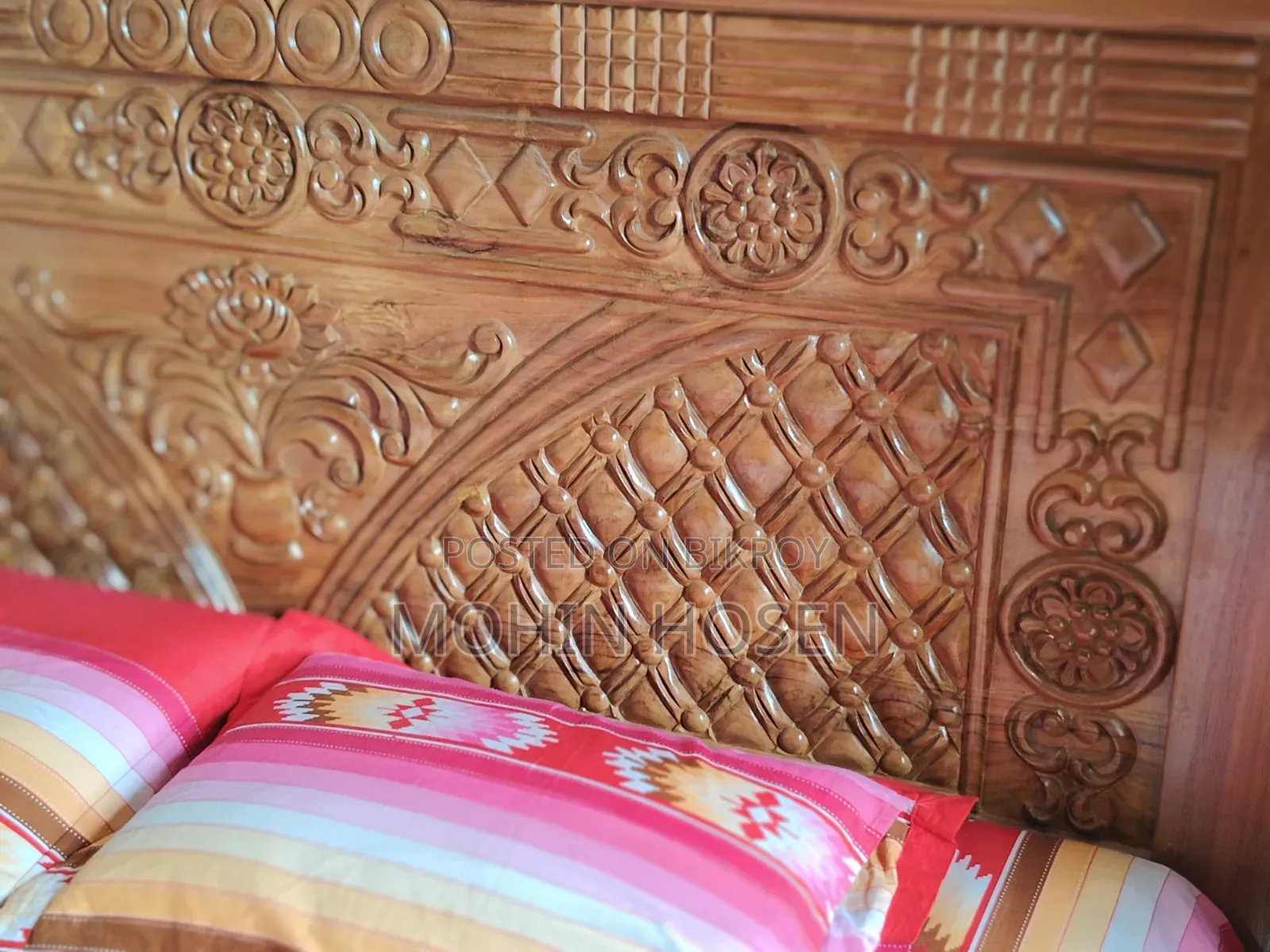 Brand new teak wood bed for sale.