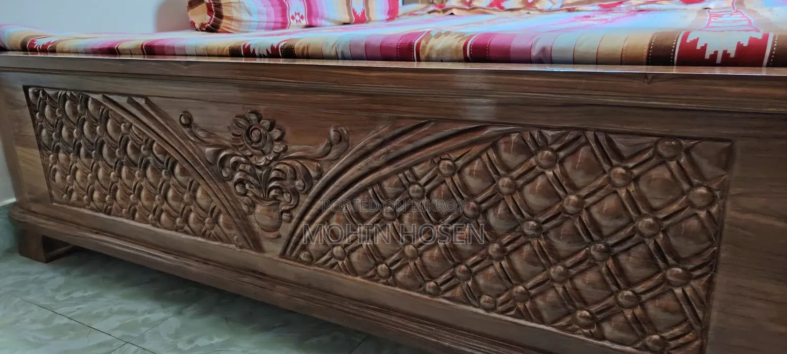 Brand new teak wood bed for sale.