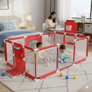 4x6 Feet Baby Playpen With 50 Balls Waterproof Foam Mat
