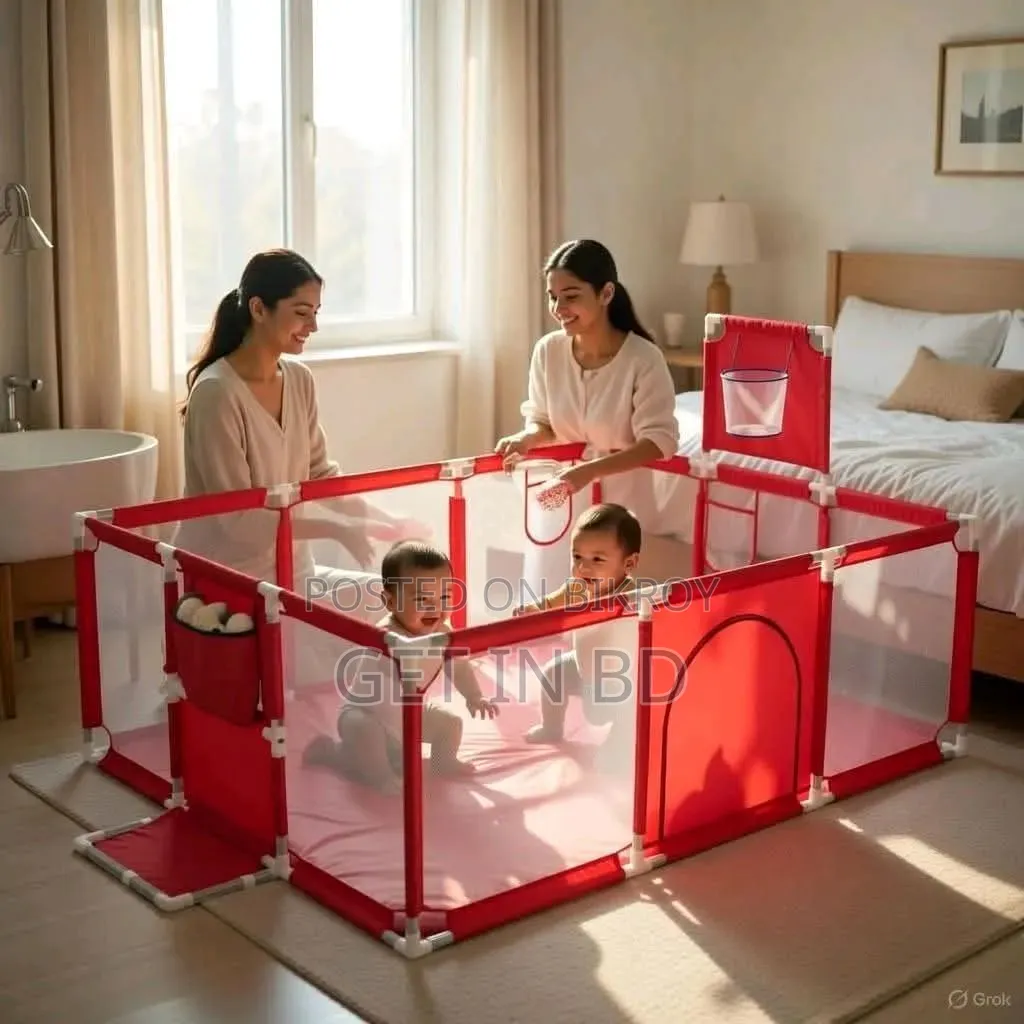 4x6 Feet Baby Playpen With 50 Balls Waterproof Foam Mat